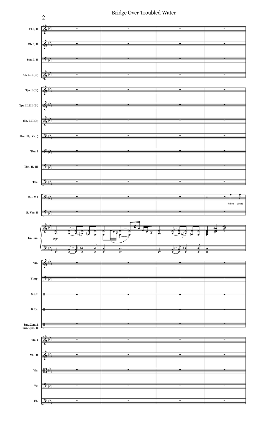 Bridge Over Troubled Water Full Orchestra scores gallery preview page 2
