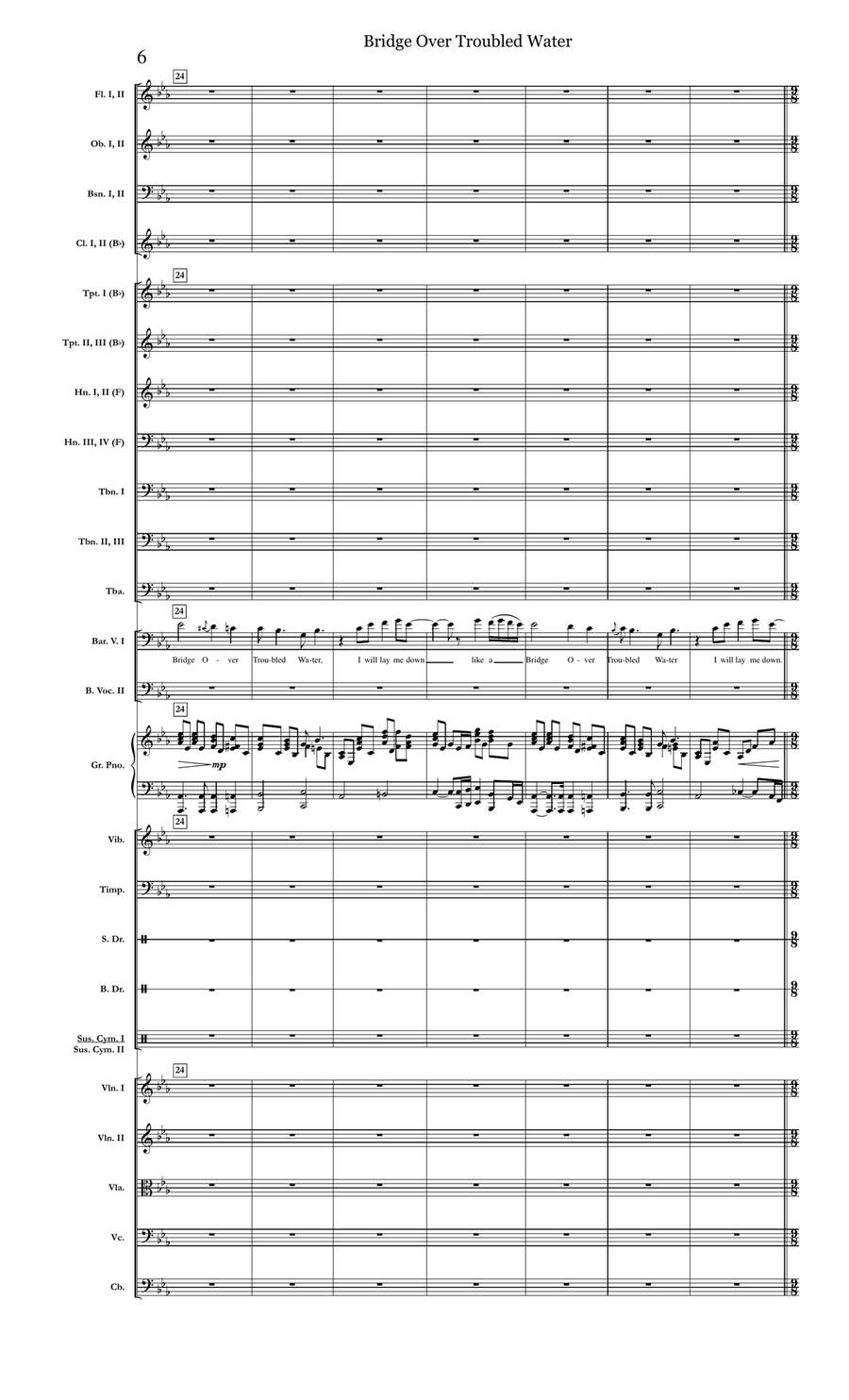 Bridge Over Troubled Water Full Orchestra scores gallery preview page 6