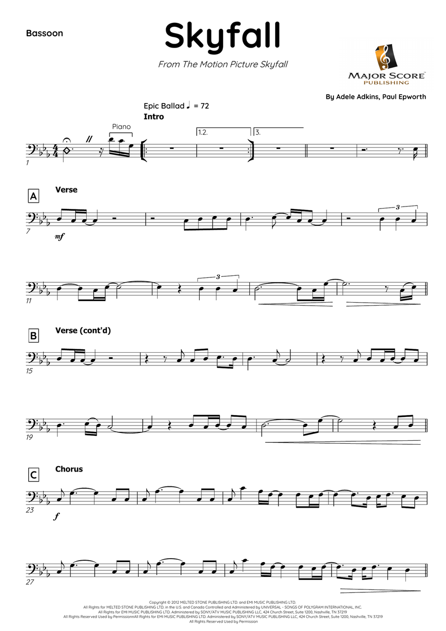 Skyfall Bassoon scores gallery preview page 2