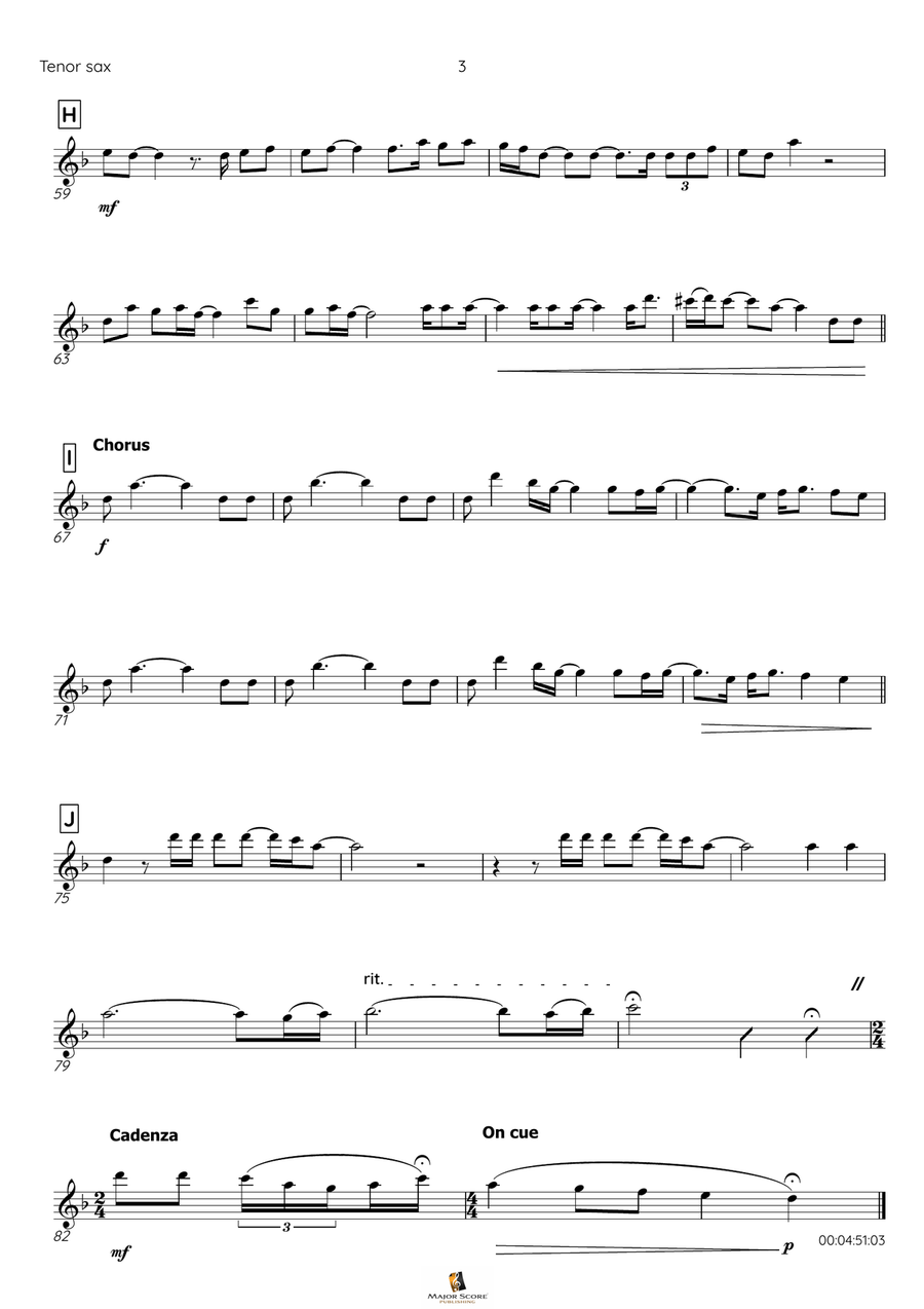 Skyfall Tenor Saxophone scores gallery preview page 4