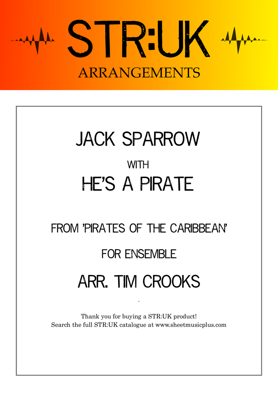 Medley: Jack Sparrow with He's A Pirate Large Ensemble scores gallery preview page 1
