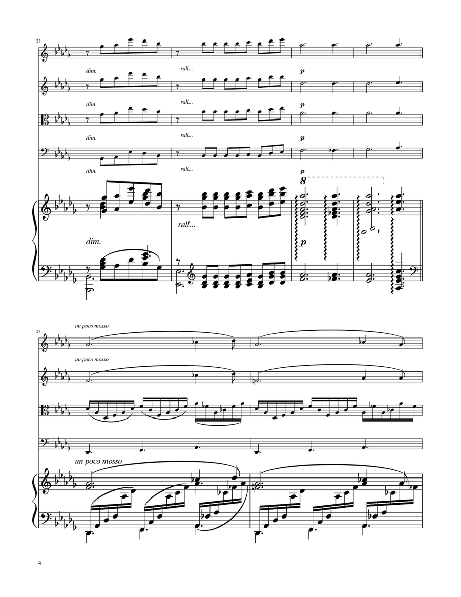 Clair de Lune - String Quartet String Quartet scores gallery preview page 4
