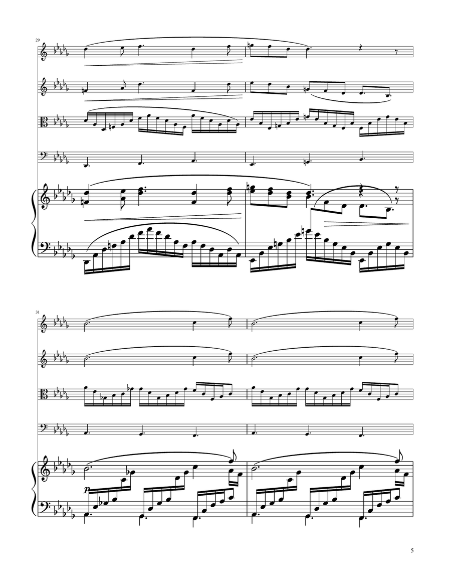 Clair de Lune - String Quartet String Quartet scores gallery preview page 5