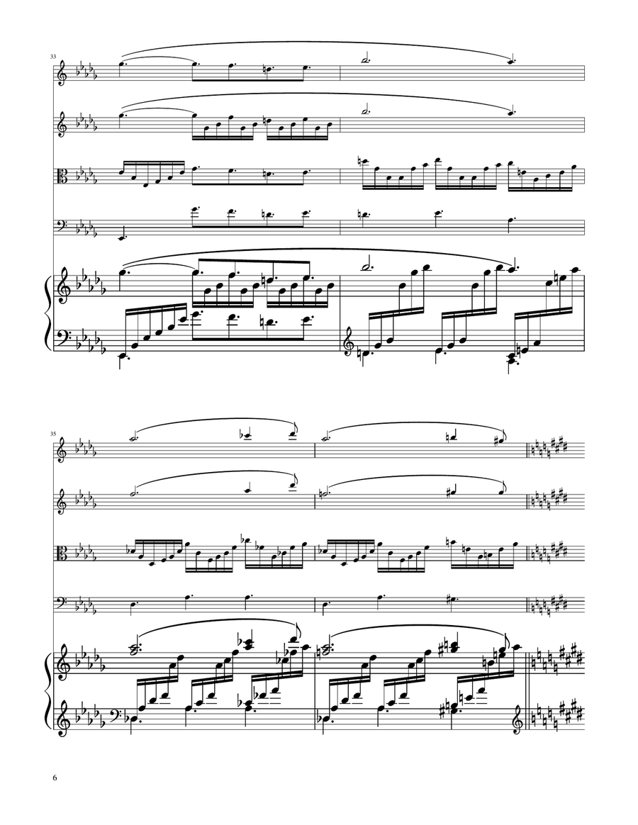 Clair de Lune - String Quartet String Quartet scores gallery preview page 6