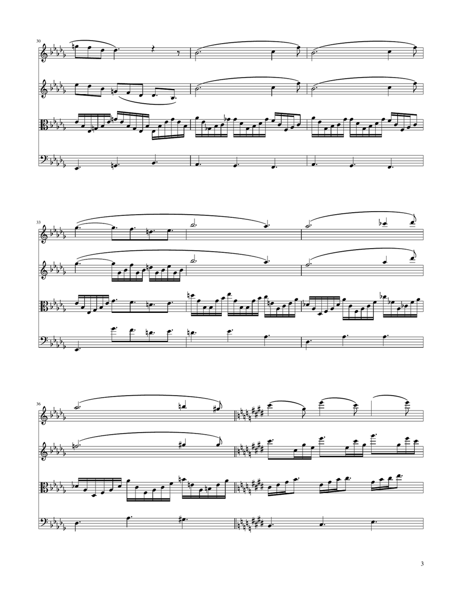 Clair de Lune - String Quartet String Quartet scores gallery preview page 3