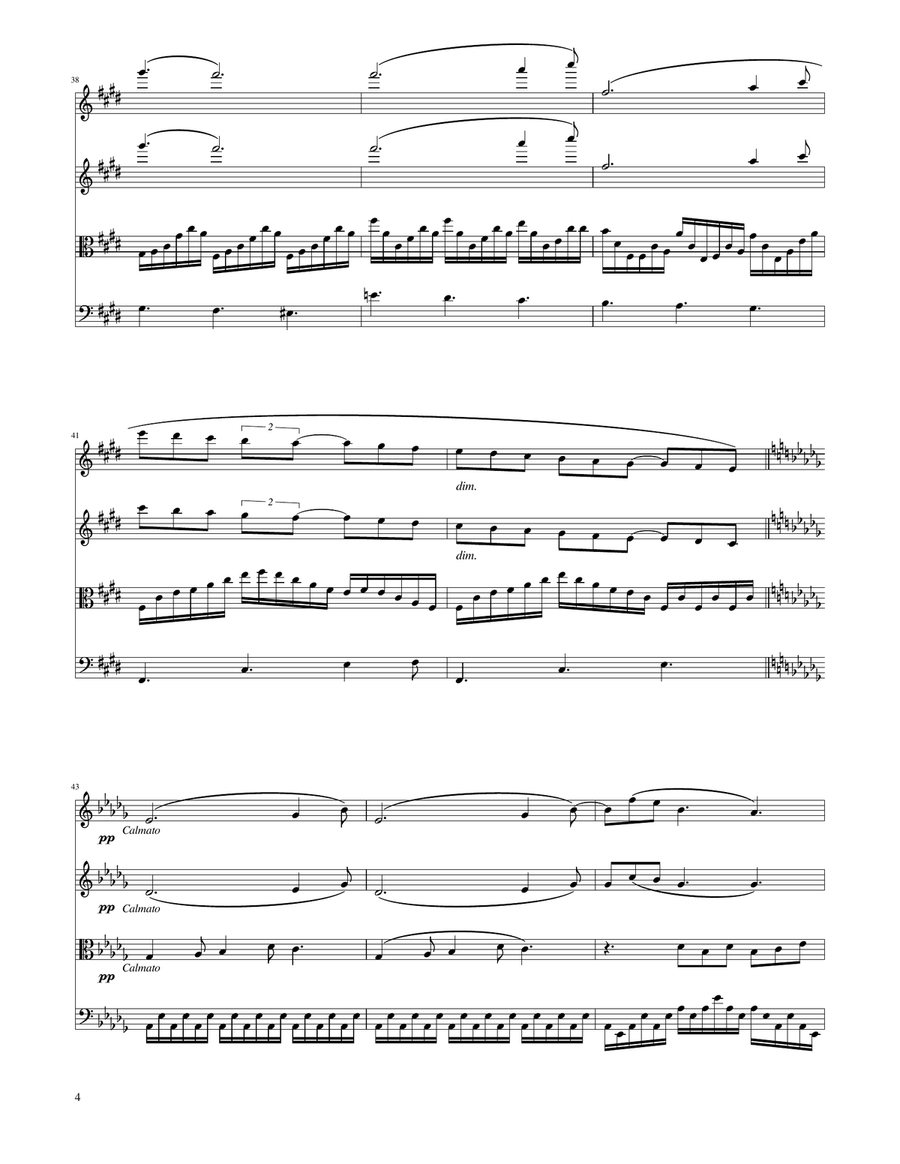 Clair de Lune - String Quartet String Quartet scores gallery preview page 4