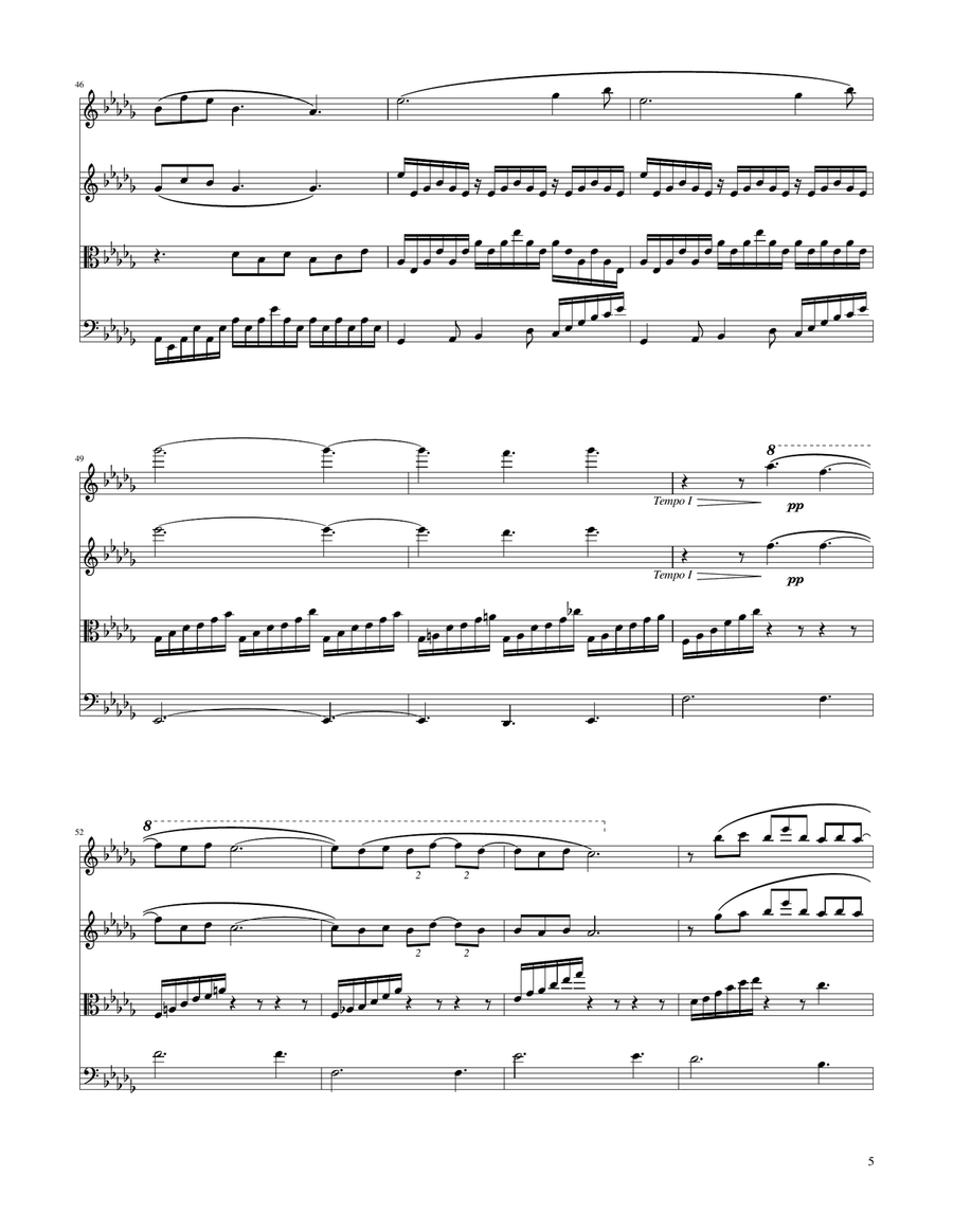 Clair de Lune - String Quartet String Quartet scores gallery preview page 5