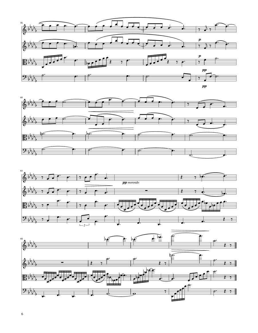 Clair de Lune - String Quartet String Quartet scores gallery preview page 6