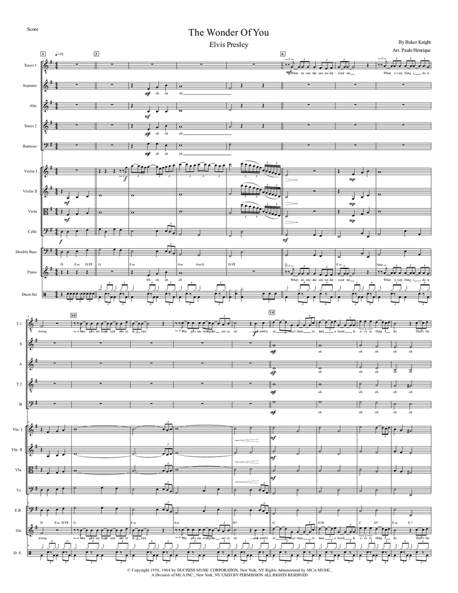 The Wonder Of You The Wonder Of You String Orchestra scores gallery preview page 2