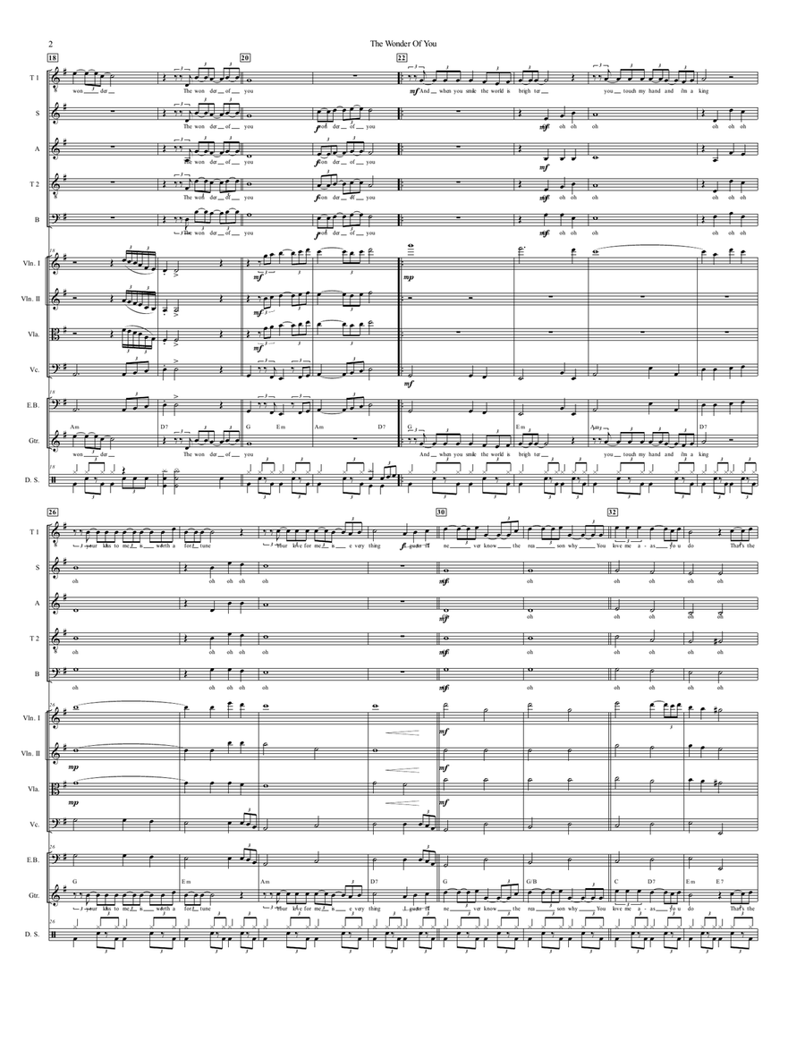 The Wonder Of You The Wonder Of You String Orchestra scores gallery preview page 3