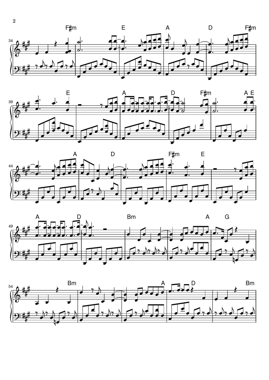 Euphoria Euphoria Piano Solo scores gallery preview page 2