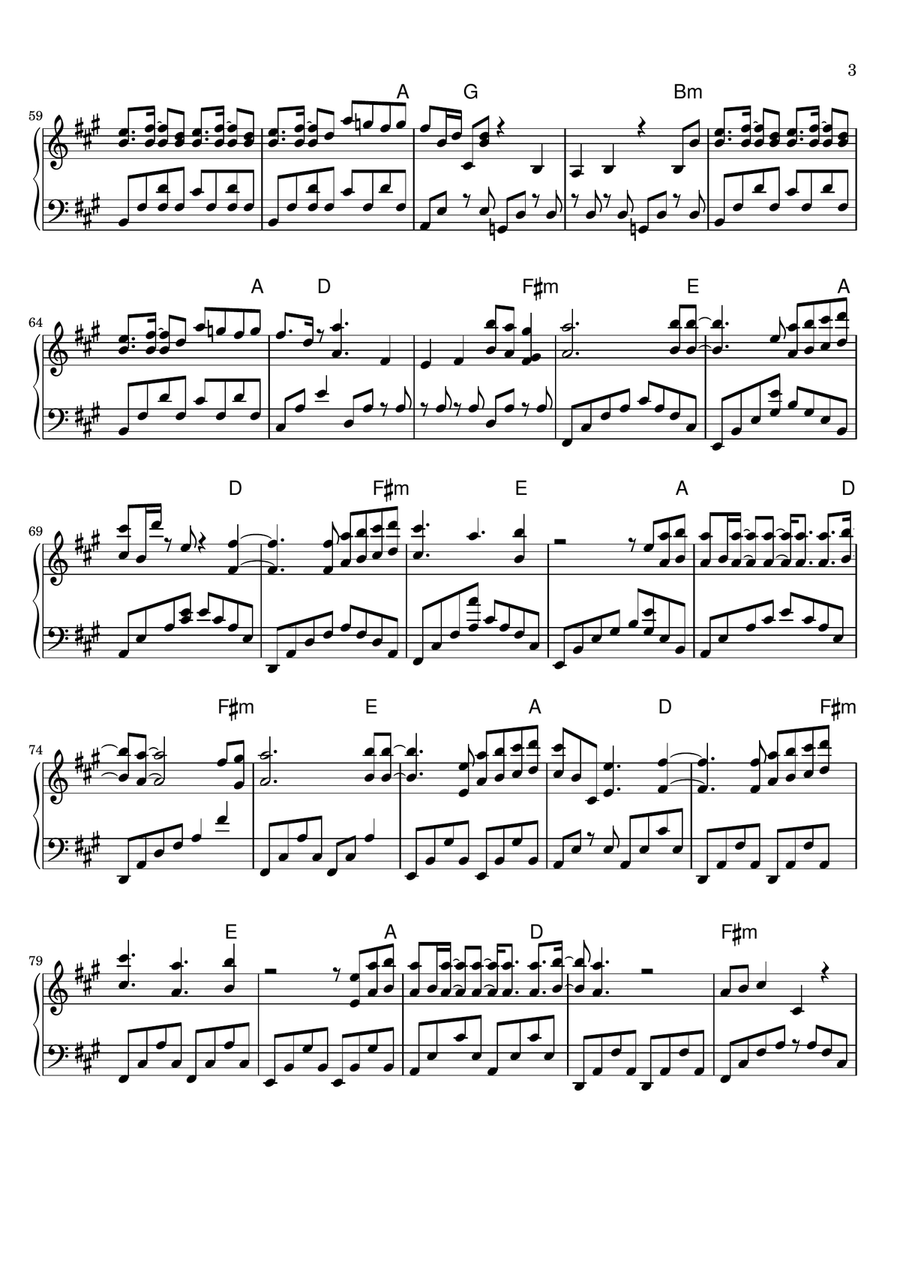 Euphoria Euphoria Piano Solo scores gallery preview page 3