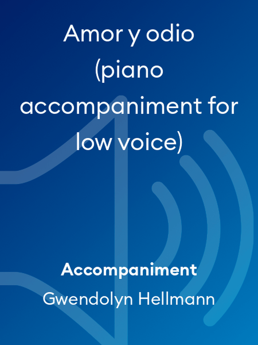 Amor y odio (piano accompaniment for low voice) Low Voice scores gallery preview page 1