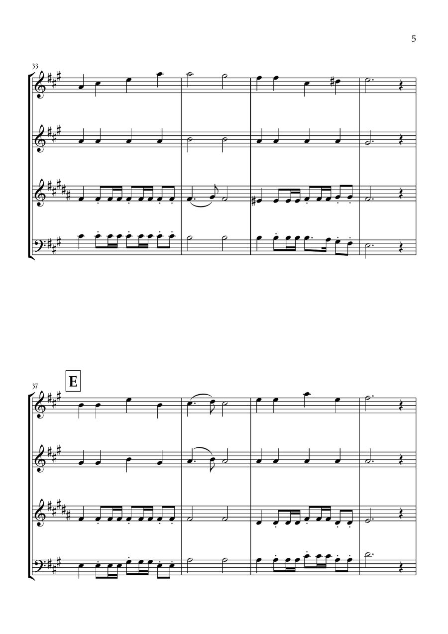 Onward, Christian Soldiers (Woodwind Quartet) - Easy Intermediate Level Woodwind Quartet scores gallery preview page 5