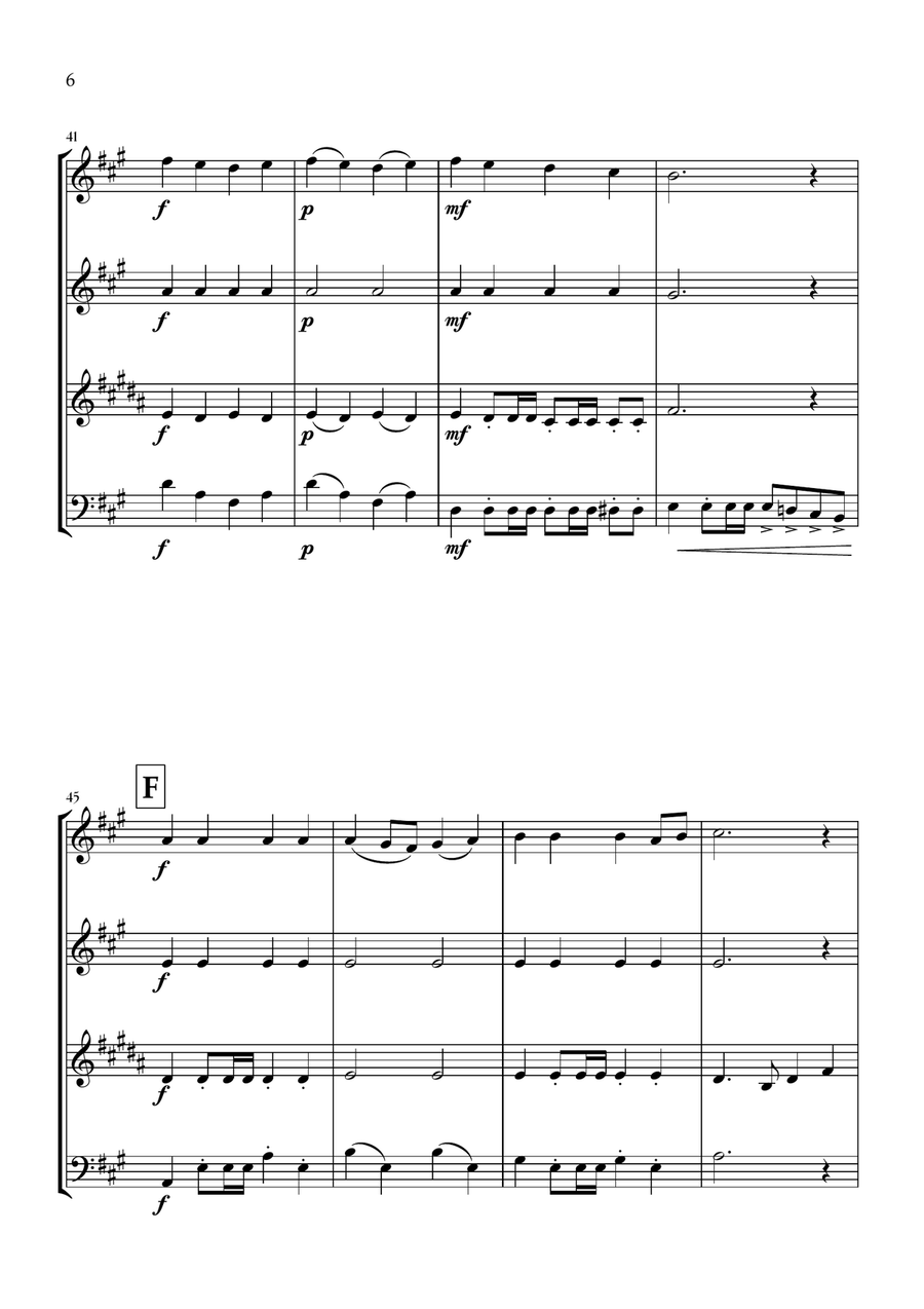 Onward, Christian Soldiers (Woodwind Quartet) - Easy Intermediate Level Woodwind Quartet scores gallery preview page 6