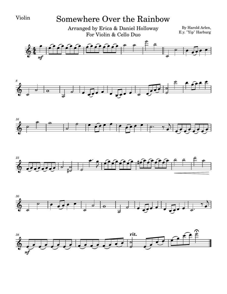 Over The Rainbow Over The Rainbow String Duet scores gallery preview page 2