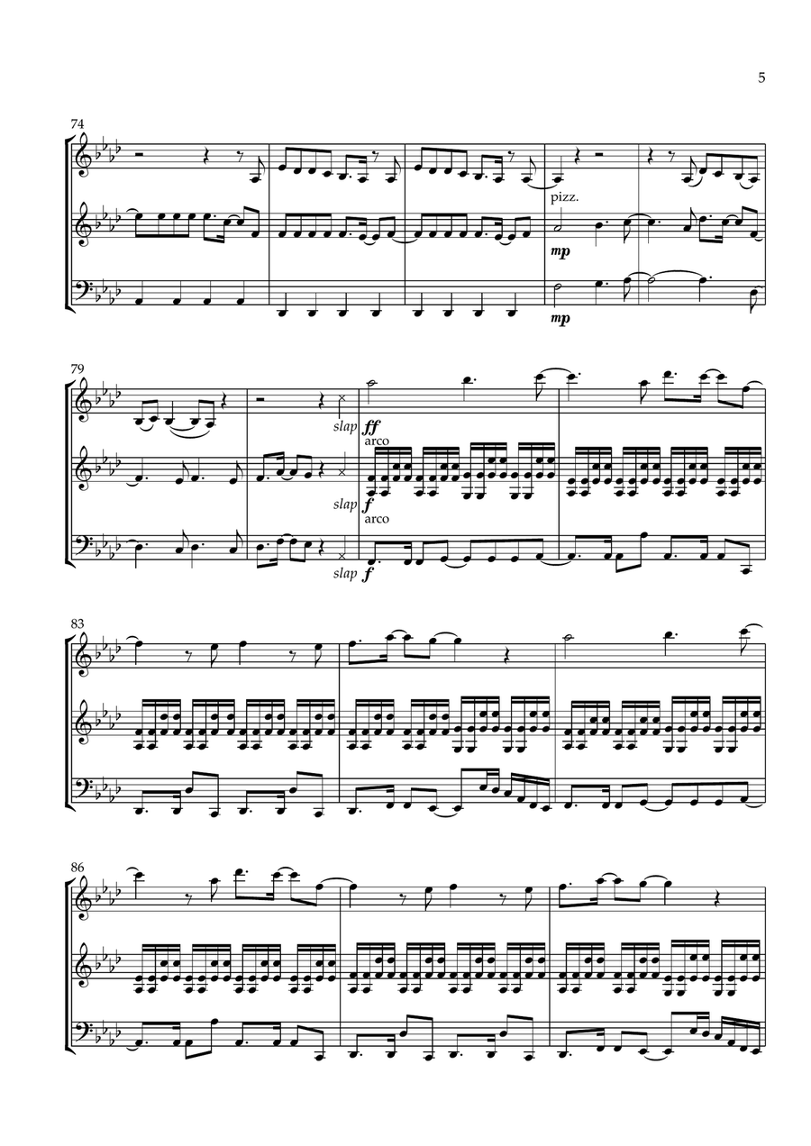 One Last Time One Last Time String Trio scores gallery preview page 5