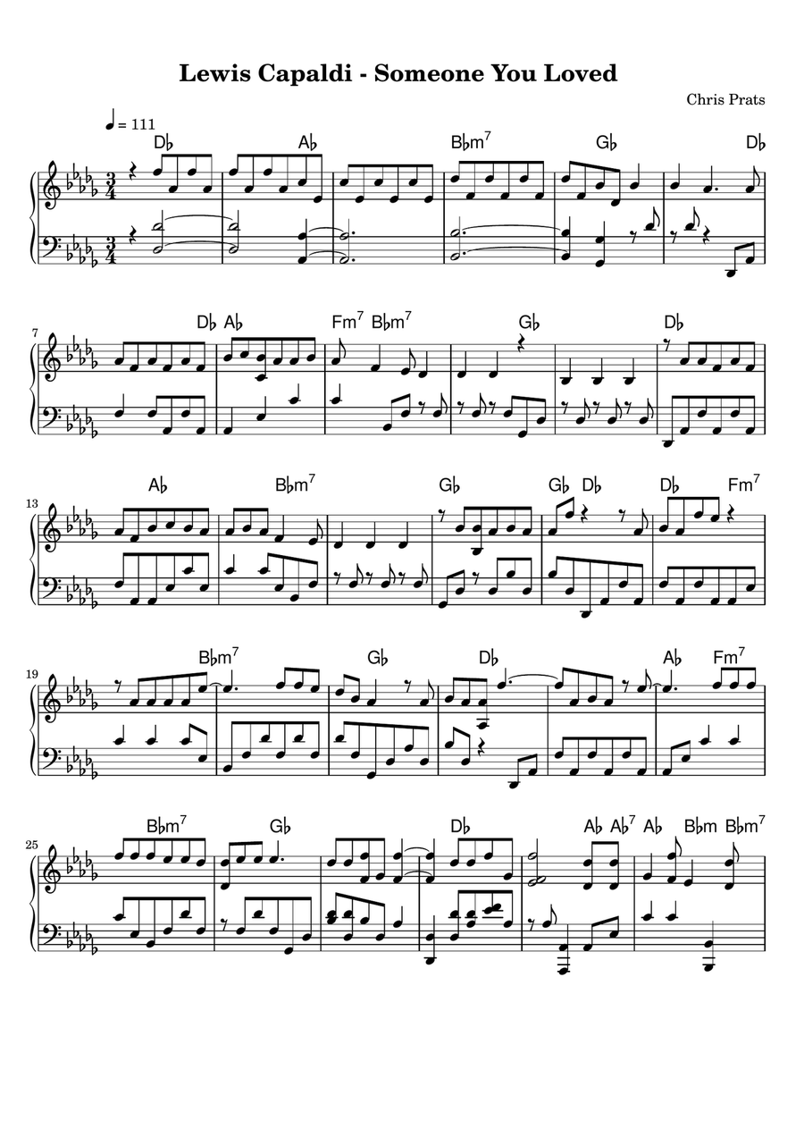 Someone You Loved Someone You Loved Piano Solo scores gallery preview page 1