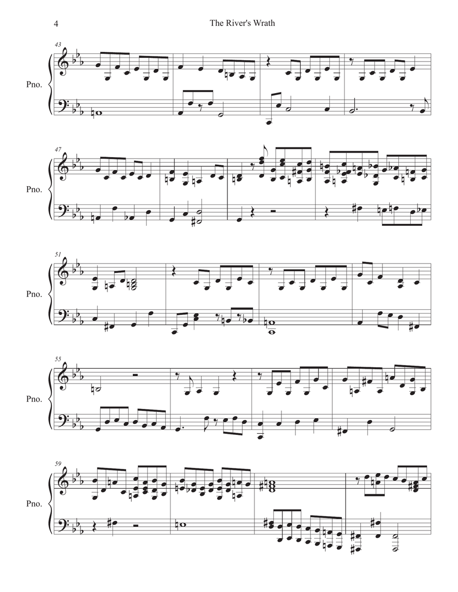The River's Wrath for solo piano by Mark Andersen Piano Solo scores gallery preview page 4