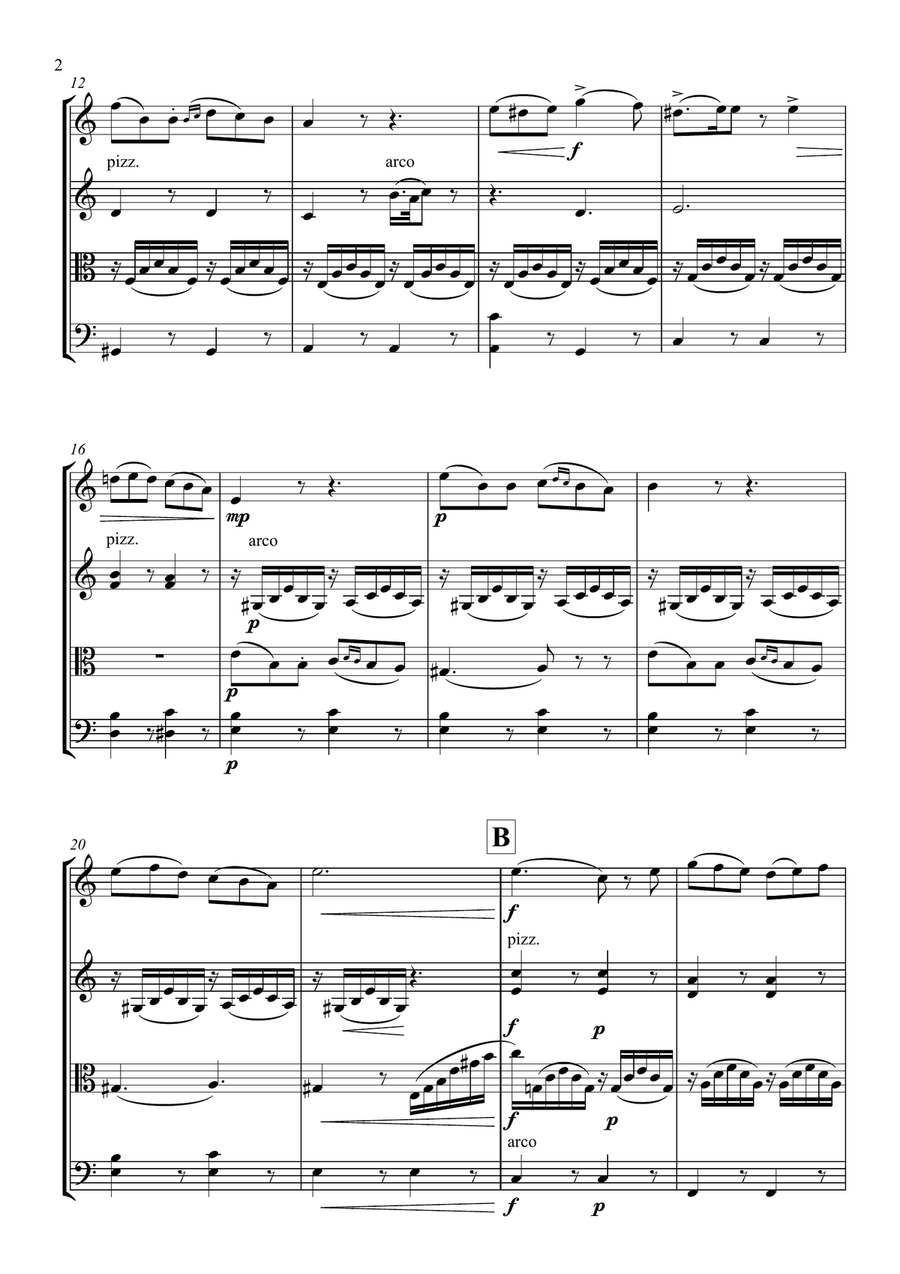 Una furtiva lagrima Una furtiva lagrima String Quartet scores gallery preview page 5