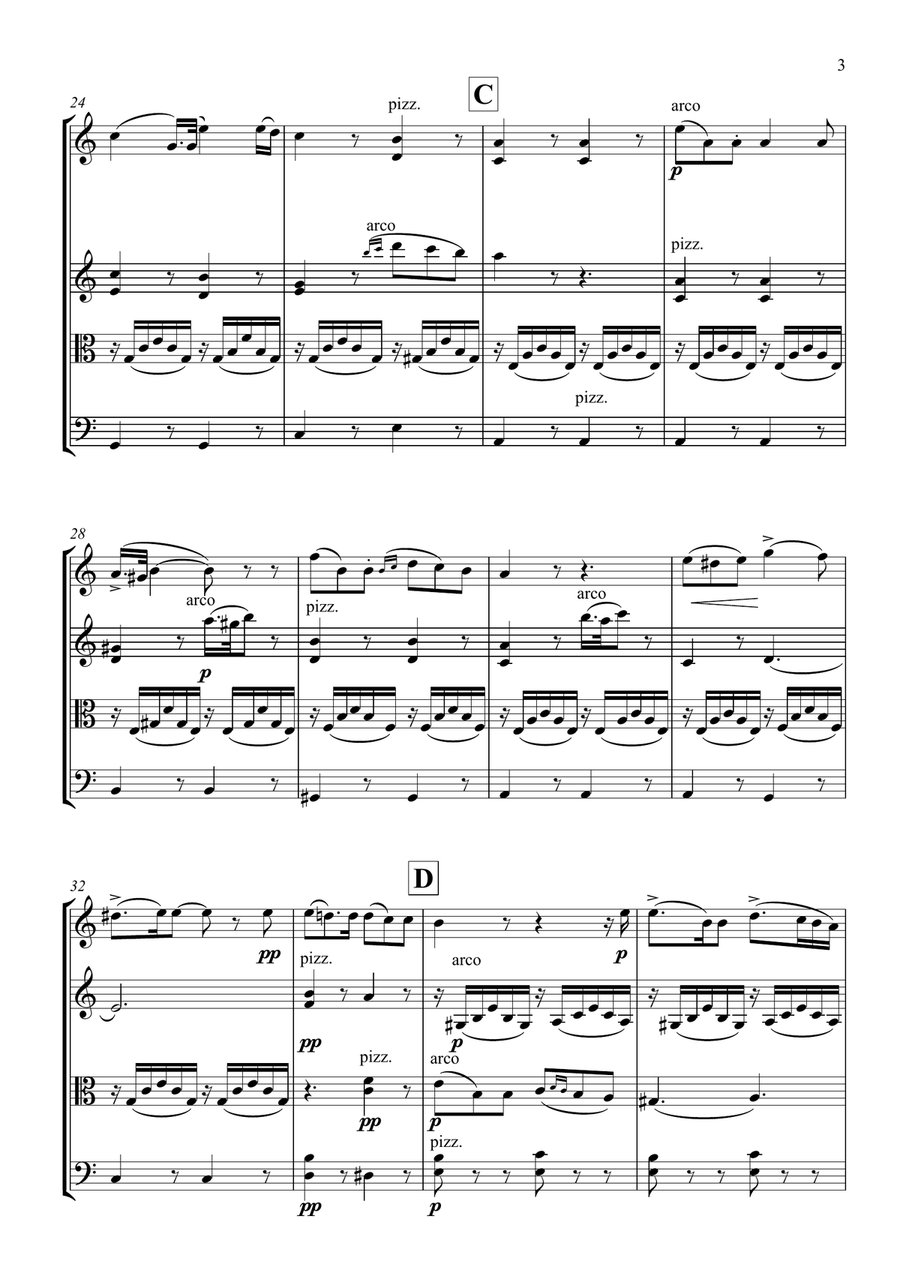 Una furtiva lagrima Una furtiva lagrima String Quartet scores gallery preview page 6