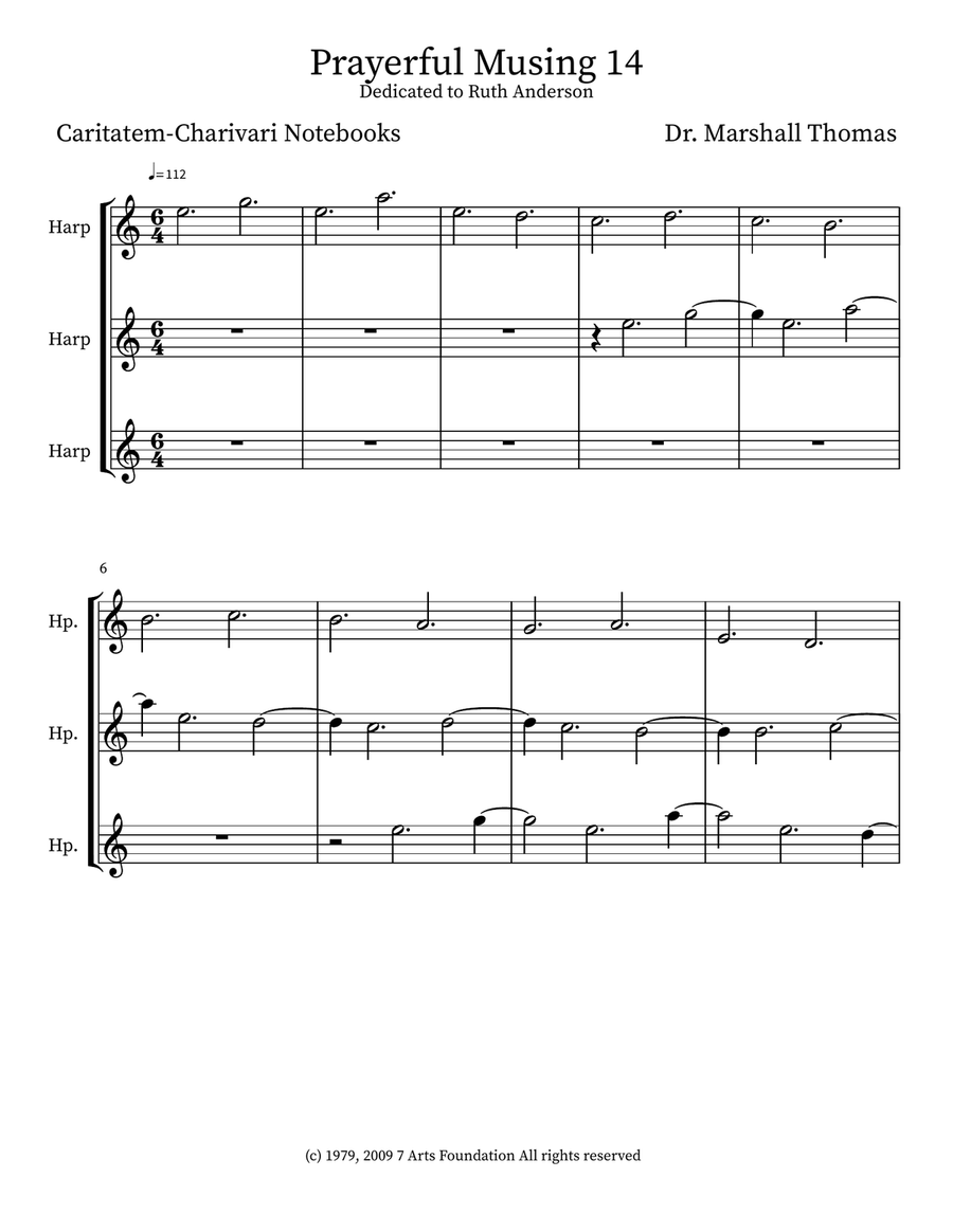 Prayerful Musing 14 Prayerful Musing 14 Small Ensemble scores gallery preview page 1