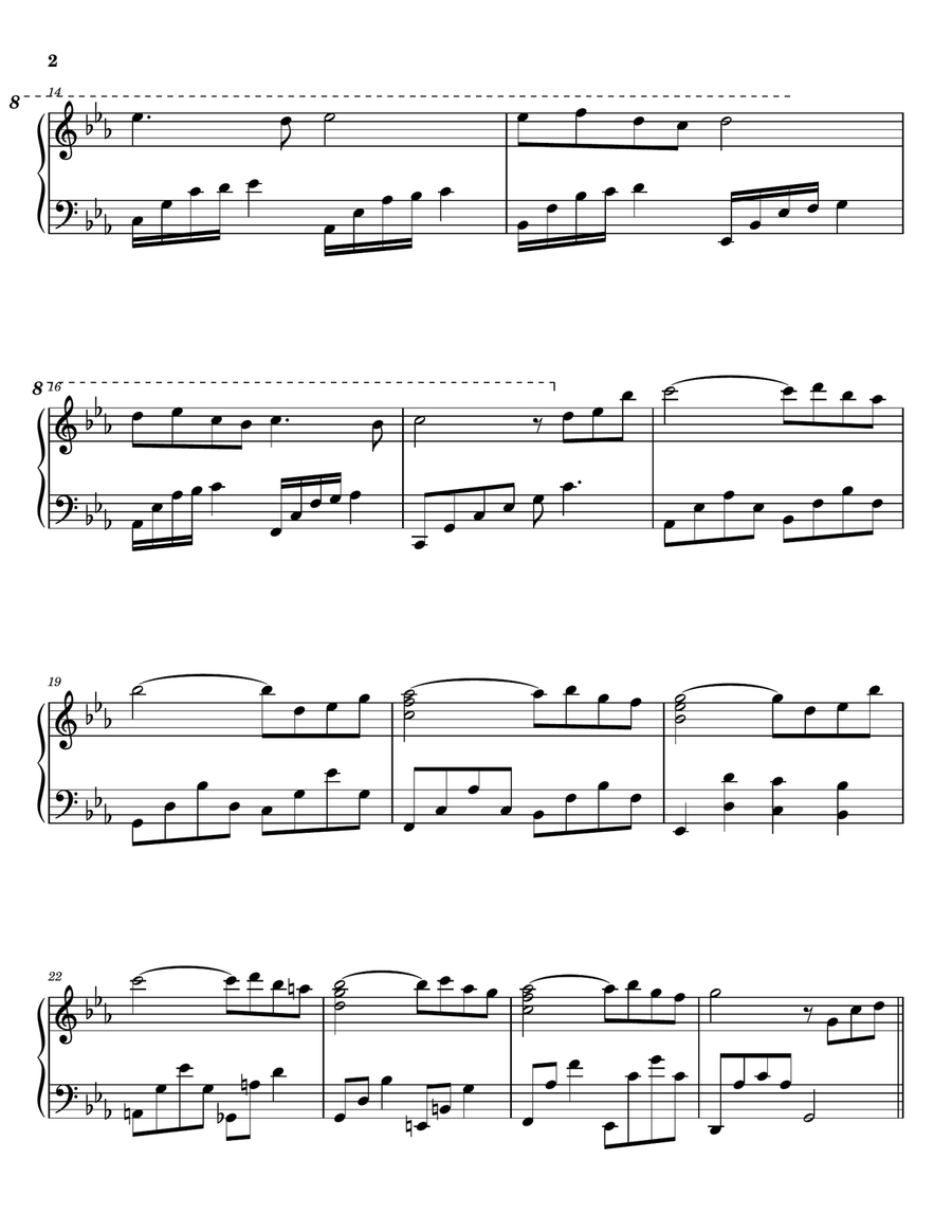 Song From A Secret Garden (Korean Version) Piano Solo scores gallery preview page 2