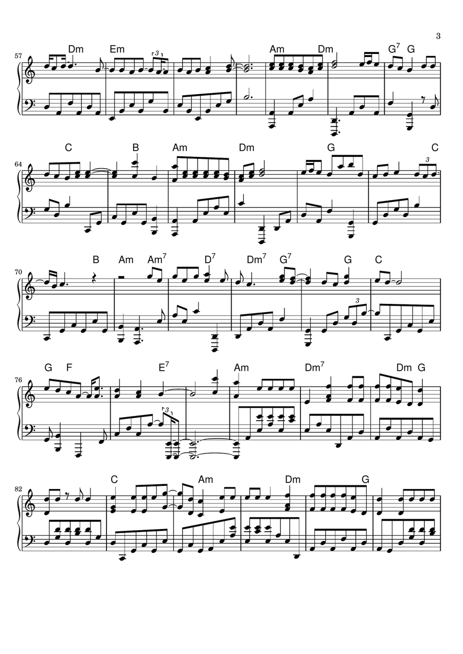 Flowers Flowers Piano Solo scores gallery preview page 3