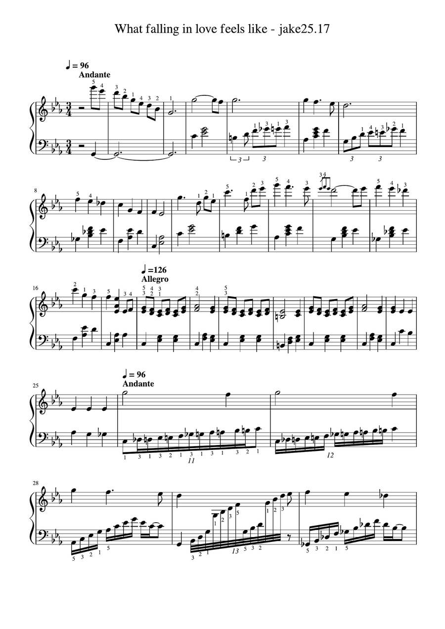 This Is What Falling In Love Feels Like Piano, Vocal scores gallery preview page 1