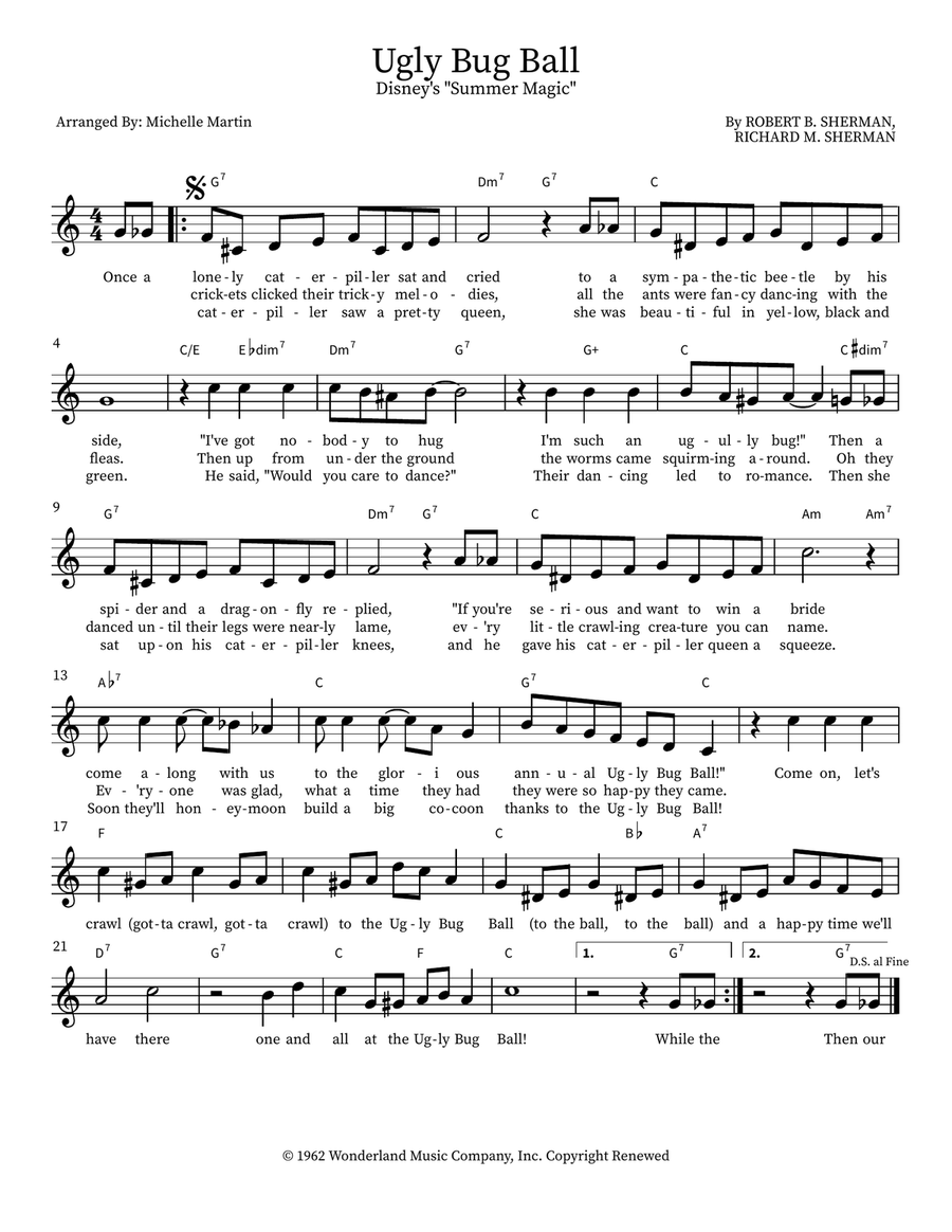 Ugly Bug Ball Ugly Bug Ball Voice scores gallery preview page 1