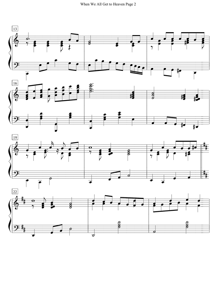 When We All Get to Heaven Piano Solo scores gallery preview page 2