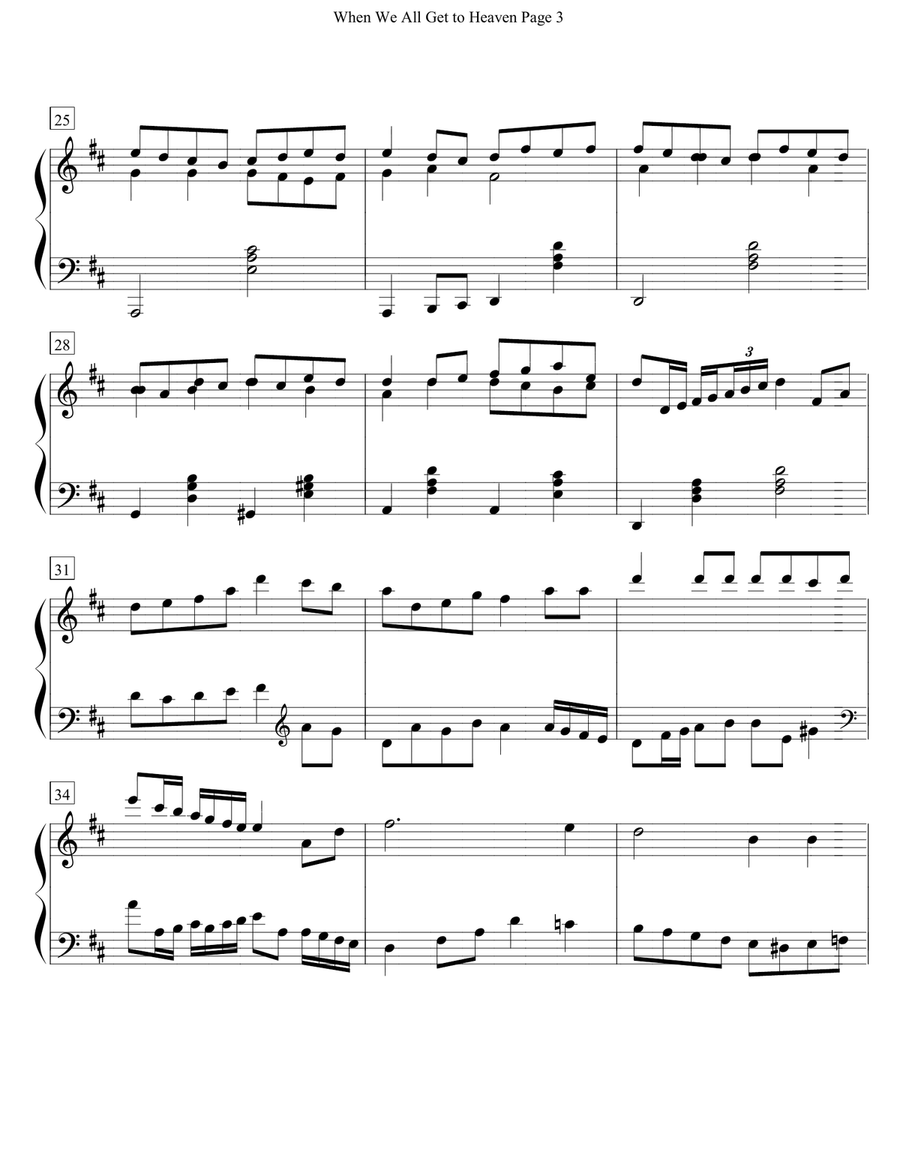 When We All Get to Heaven Piano Solo scores gallery preview page 3