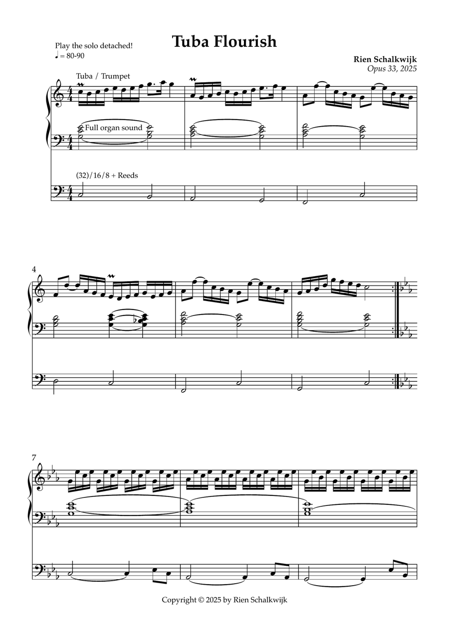 Tuba Flourish, Op. 33 2025 Tuba scores gallery preview page 1