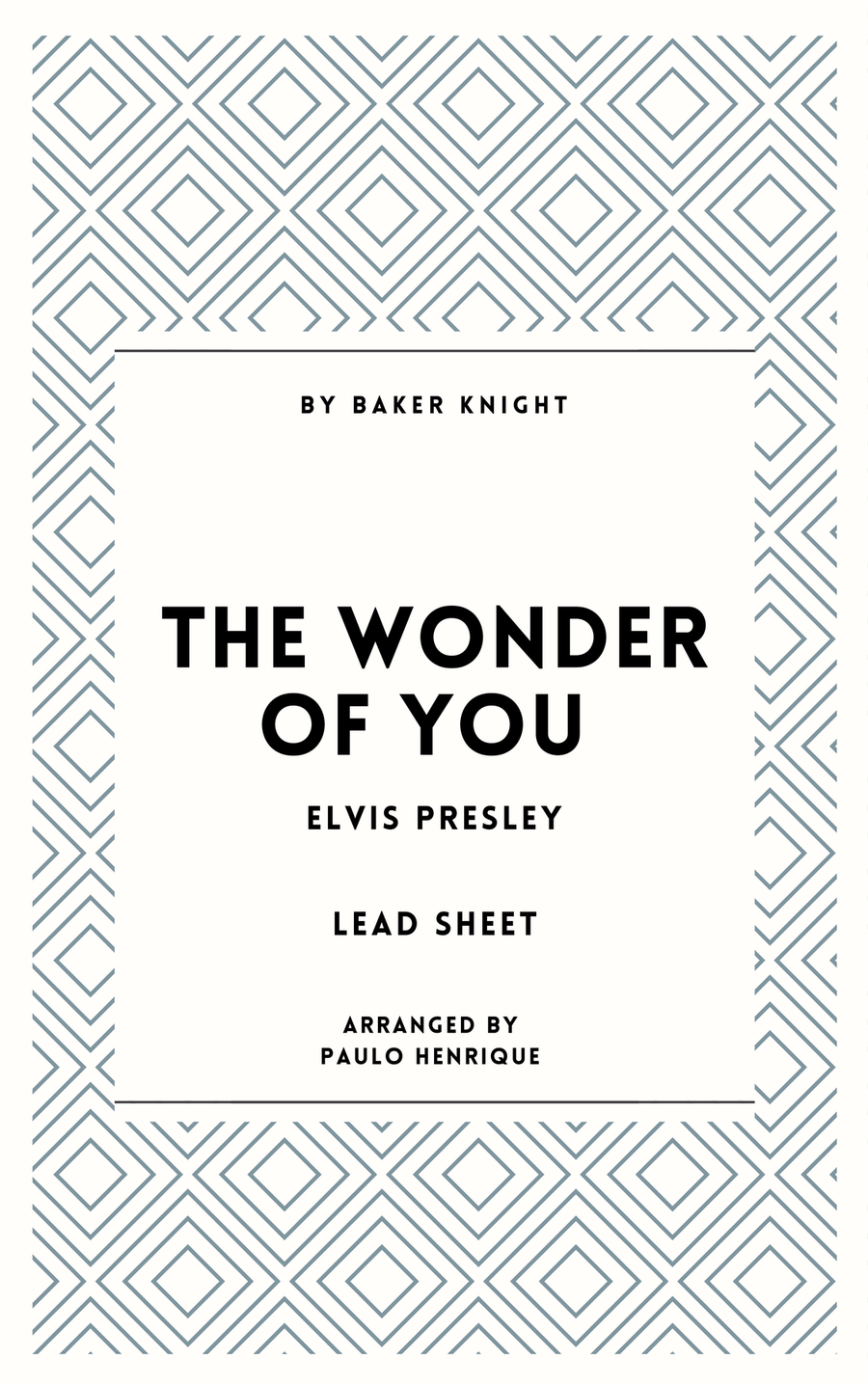 The Wonder Of You The Wonder Of You Piano scores gallery preview page 1