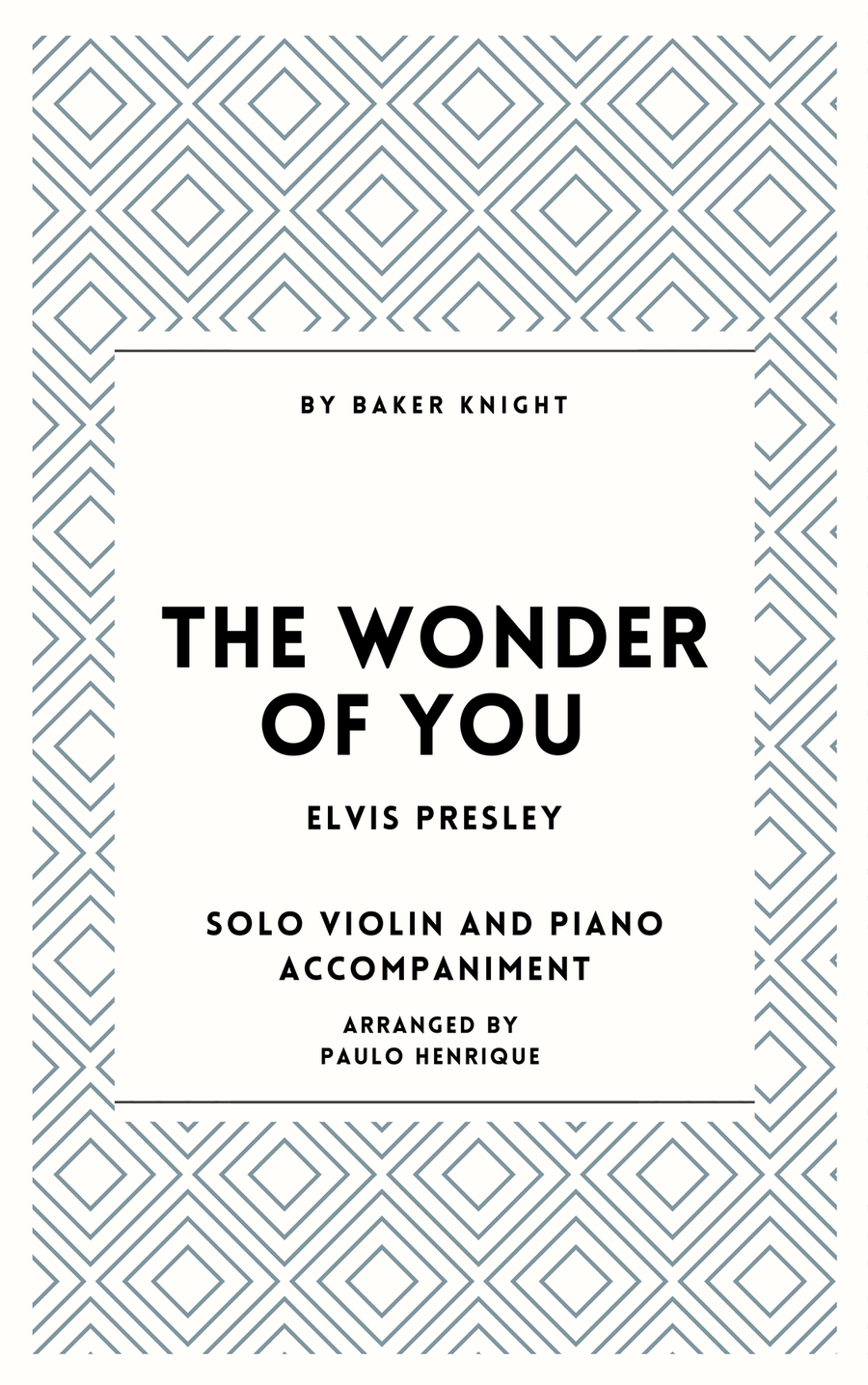 The Wonder Of You The Wonder Of You Violin Solo scores gallery preview page 1