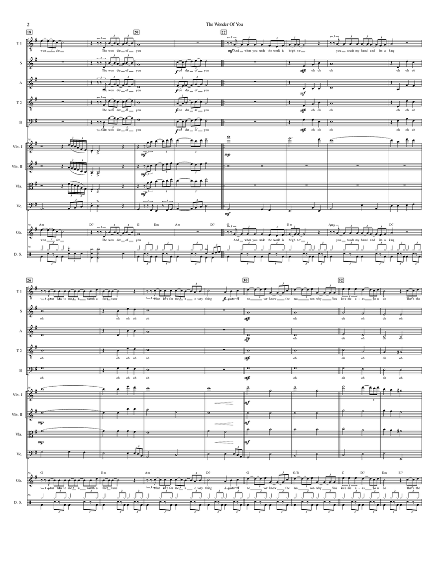 The Wonder Of You The Wonder Of You String Quartet scores gallery preview page 3