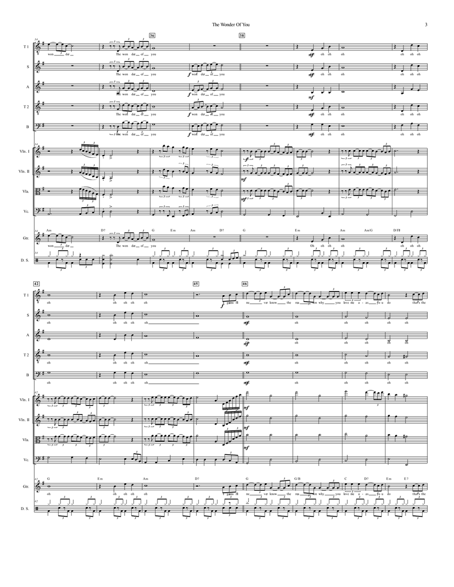 The Wonder Of You The Wonder Of You String Quartet scores gallery preview page 4