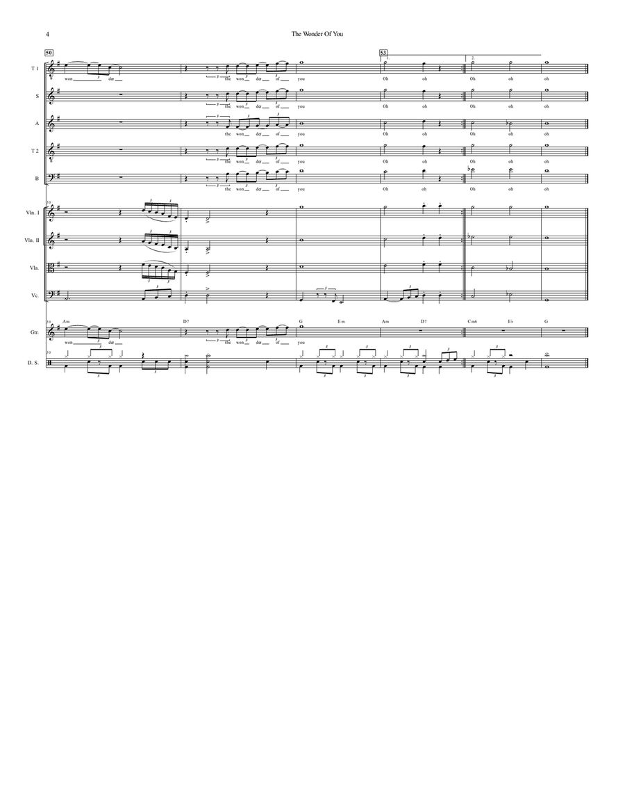 The Wonder Of You The Wonder Of You String Quartet scores gallery preview page 5