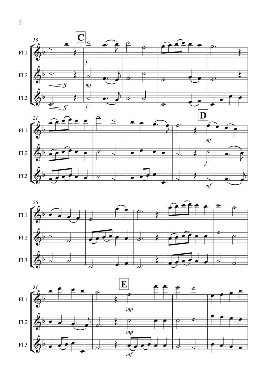Thine Be The Glory for Flute Trio Flute Trio scores gallery preview page 2