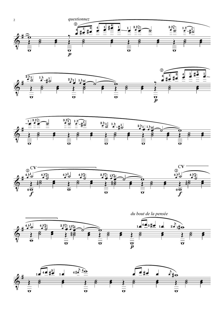 Gnossienne No.1 Classical Guitar scores gallery preview page 2