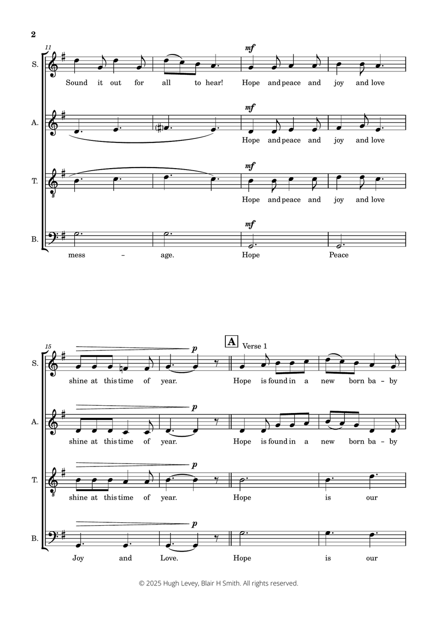 Candles of Advent (a carol) for SATB a Capella choir 4-Part scores gallery preview page 5