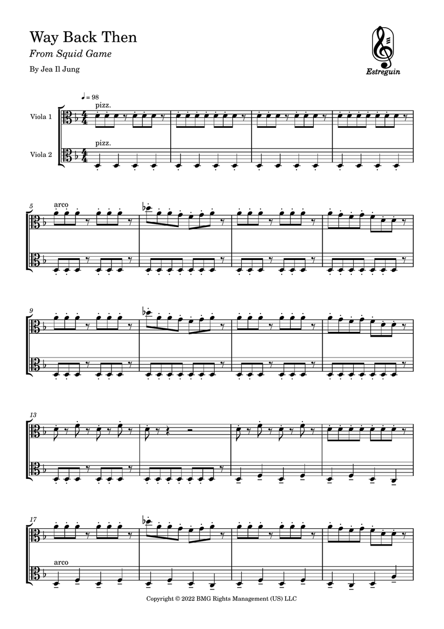 Way Back Then String Duet scores gallery preview page 1