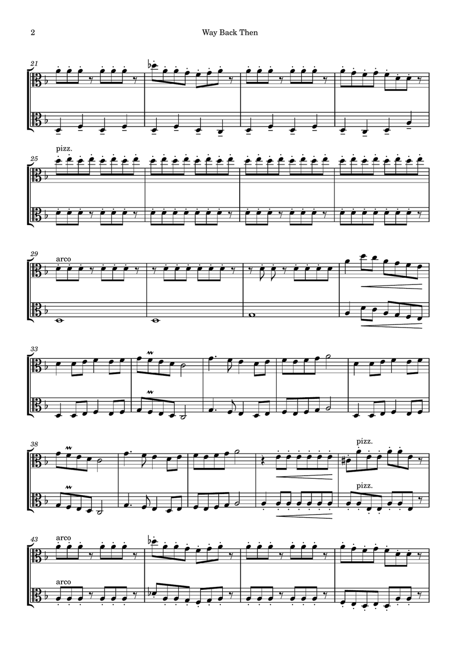 Way Back Then String Duet scores gallery preview page 2