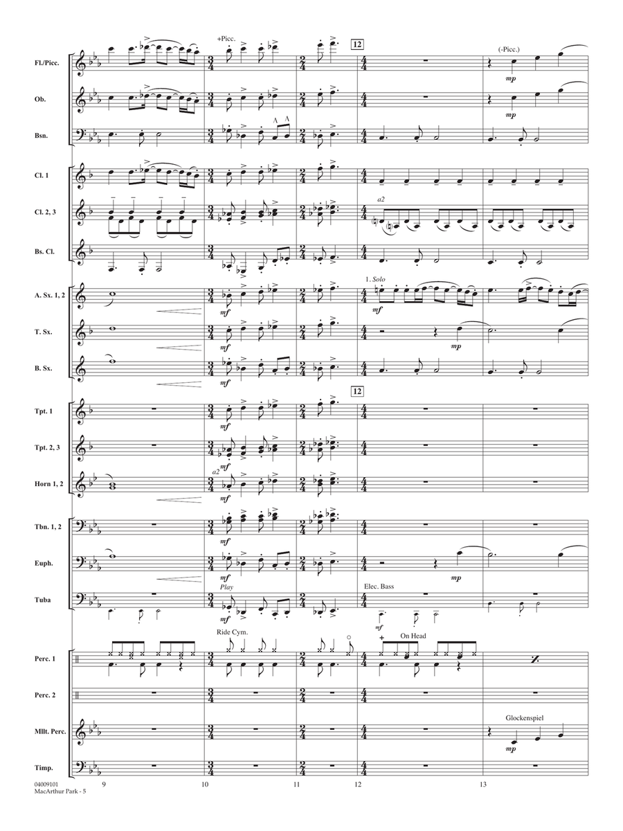 MacArthur Park (arr. Paul Murtha) - Conductor Score (Full Score) Concert Band scores gallery preview page 4