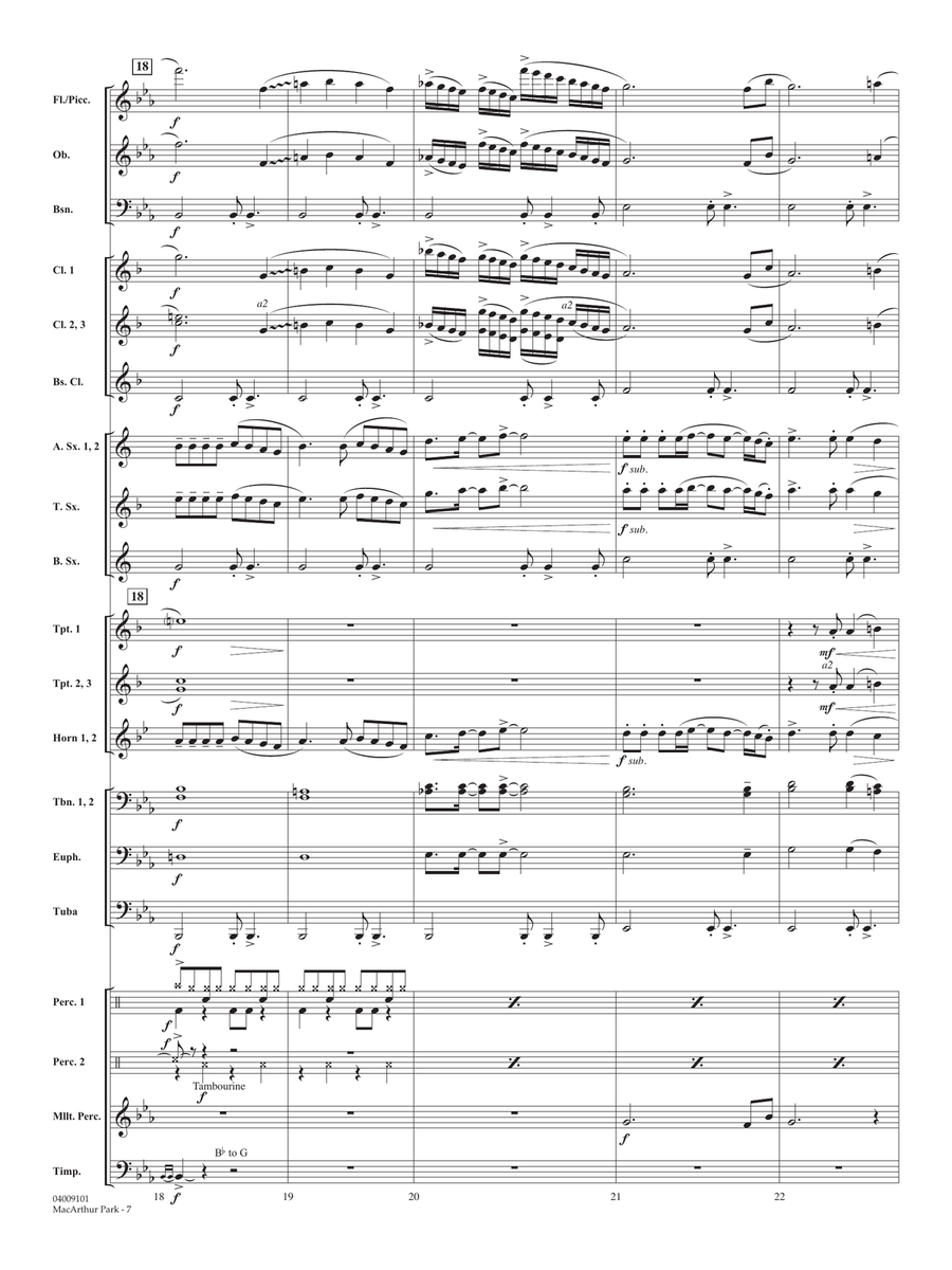 MacArthur Park (arr. Paul Murtha) - Conductor Score (Full Score) Concert Band scores gallery preview page 6