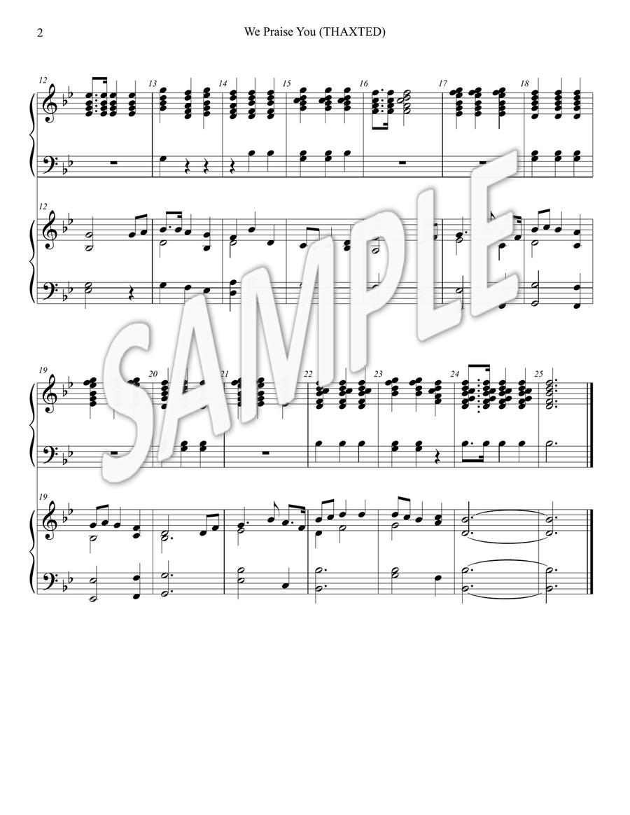 We Praise You (Tune: THAXTED) Descant for Handbells with Keyboard Handbell Choir scores gallery preview page 2