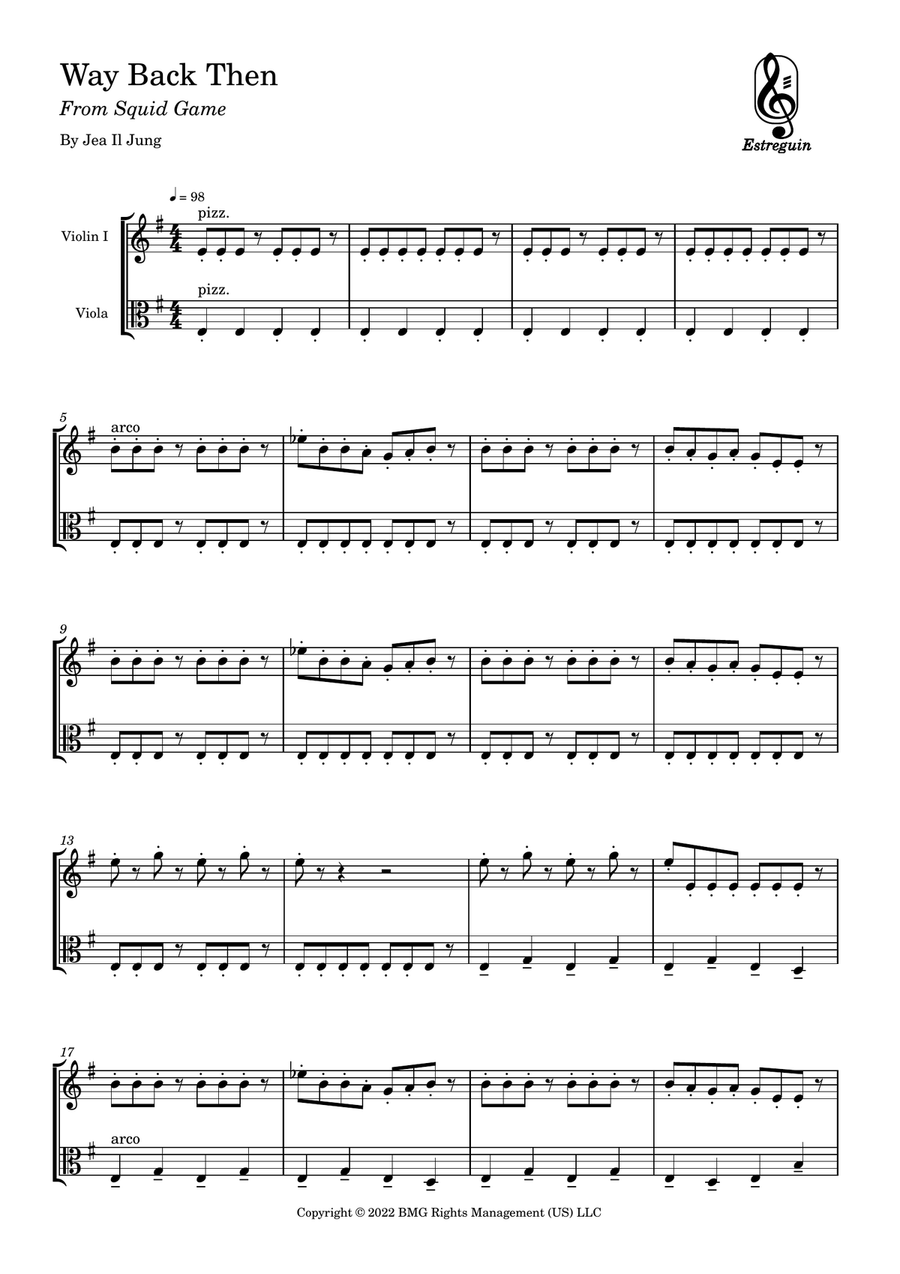 Way Back Then String Duet scores gallery preview page 1
