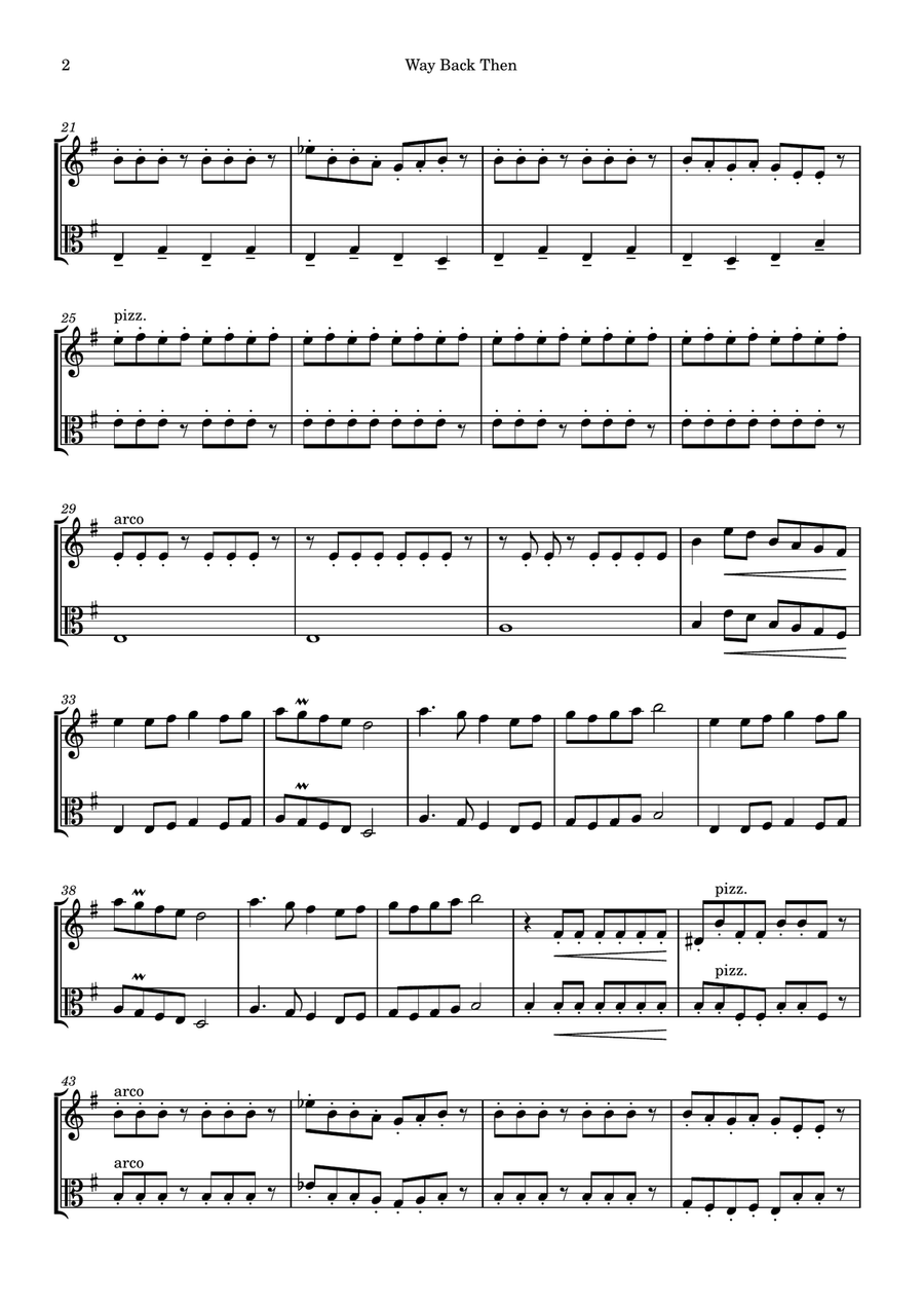 Way Back Then String Duet scores gallery preview page 2