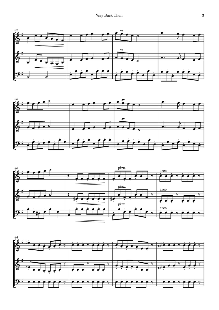 Way Back Then String Trio scores gallery preview page 3