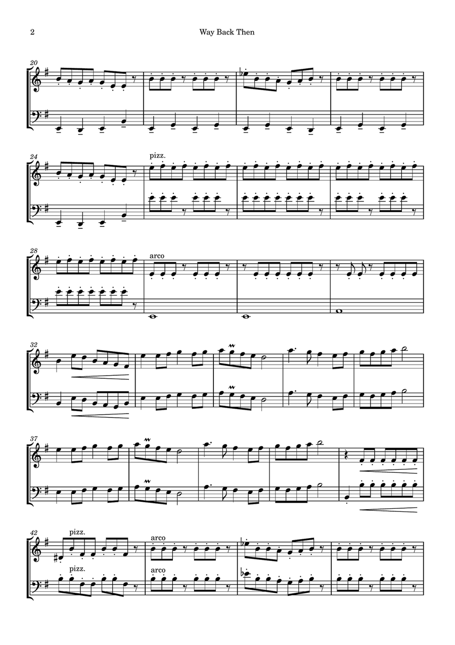 Way Back Then String Duet scores gallery preview page 2